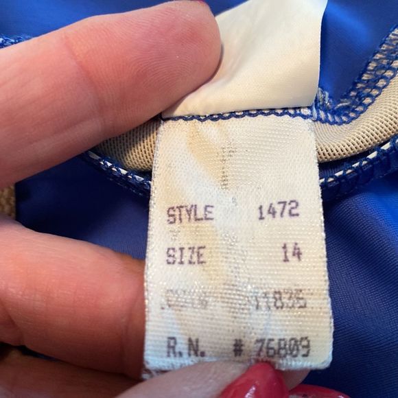 Jodee One Piece Swimsuit Size 14 Scoop Back Tank Style - Picture 7 of 7